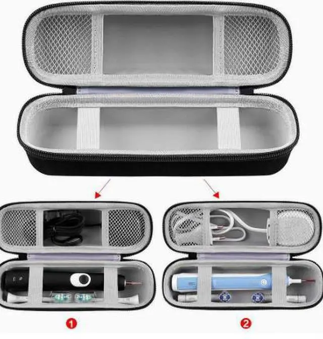 Alt view image 2 of 2 - Electric toothbrush storage bag - compact and mini, designed for travel protection and portability. Specialized and portable EVA electric toothbrush storage box.