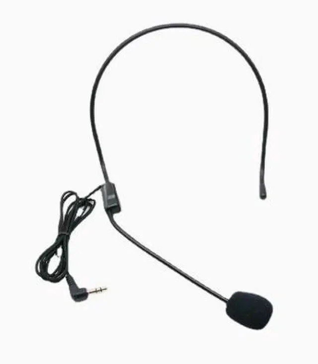Main image of Headset microphone with amplifier, universal headset microphone, teacher's microphone for class, tour guide microphone for special use, computer microphone for tour guides