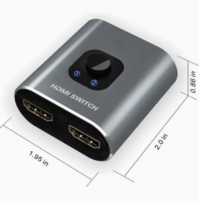 Alt view image 3 of 4 - Best-selling HDMI bidirectional switcher, 2 inputs to 1 output for computer monitors, split into 2, HDMI 4K 60Hz * 3D