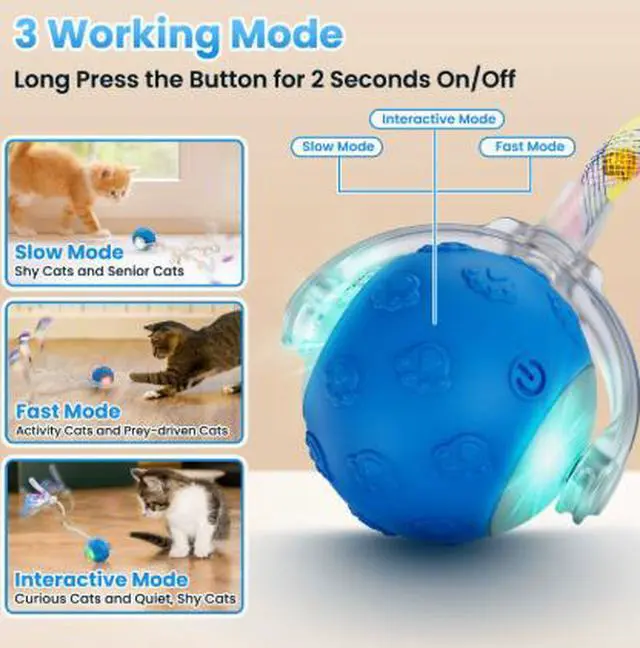 Alt view image 2 of 4 - Intelligent automatic dog walking ball dog toy ball - durable and chewable - perfect for entertaining pets and amusing cats. Dog ball - kitten's playful ball.
