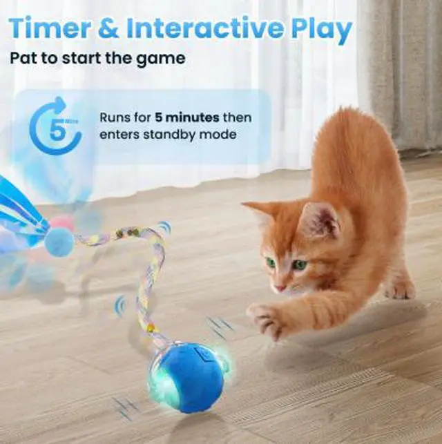 Alt view image 3 of 4 - Intelligent automatic dog walking ball dog toy ball - durable and chewable - perfect for entertaining pets and amusing cats. Dog ball - kitten's playful ball.