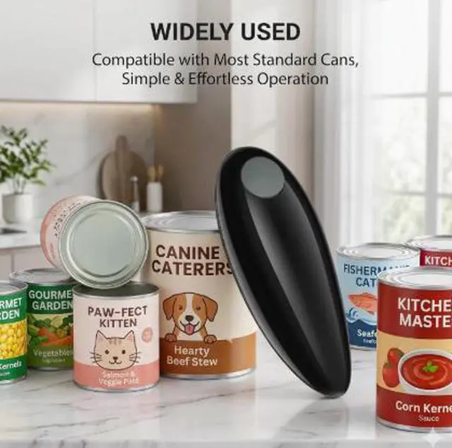 Alt view image 5 of 5 - Electric can opener, plastic bottle opener, Amazon electric lid opener wholesale, N-shaped cross-border new model 2025