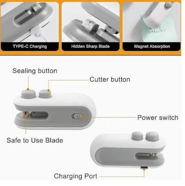 Alt view image 3 of 4 - Sealing machine, household small-sized mini sealing machine, plastic sealing machine, sealing clamp, sealing clip, sealing device, snack sealing device
