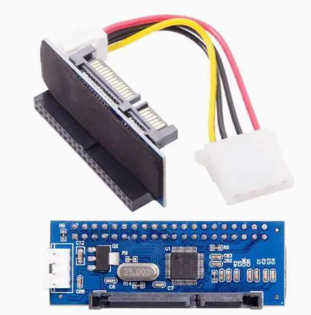 Main image of 3.5-inch IDE to SATA adapter card - Desktop computer hard drive/IDE optical drive to SATA converter parallel port to serial port