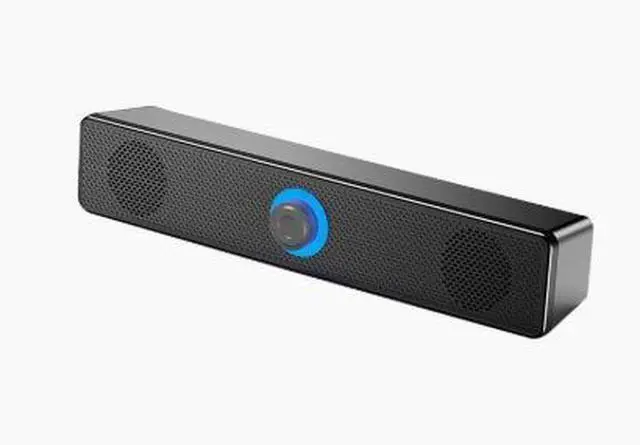 Main image of New long-bar computer speaker with dual stereo drivers, desktop stand for laptop, wired and Bluetooth-enabled, enhanced bass