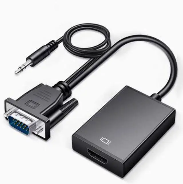 Alt view image 3 of 4 - New VGA Male to HDMI Female High-Definition Video Computer Adapter Cable, Converter with 9288 Chip