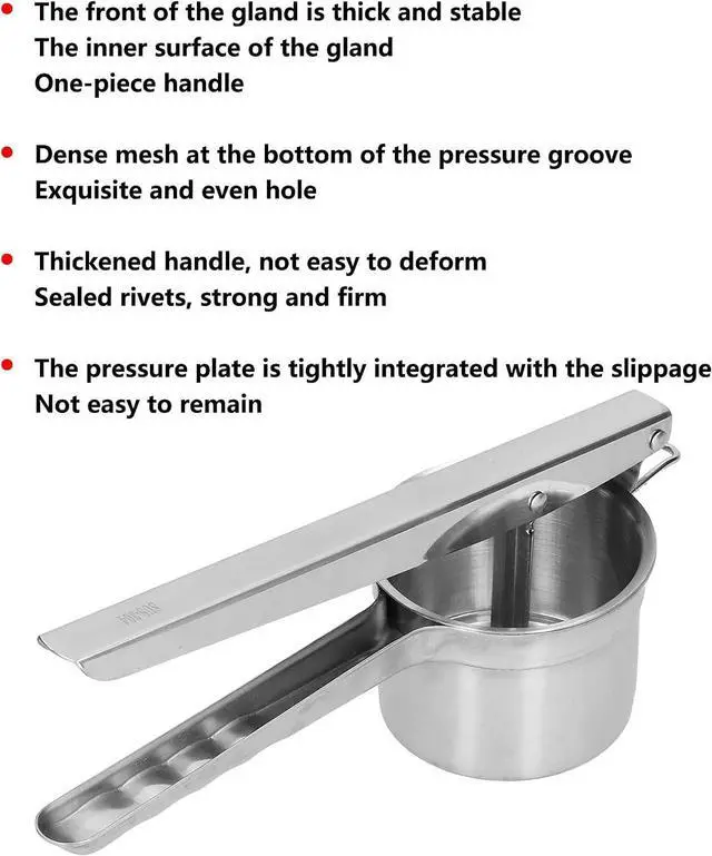 Alt view image 3 of 7 - Stainless Steel Manual Mashed Potato Machine Create Creamy