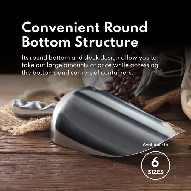 Alt view image 5 of 6 - Thickened multi-functional aluminum ice scoop, suitable for ice cubes, flour, rice, feed, and various food items including tea.27.2*9.7*5.6cm