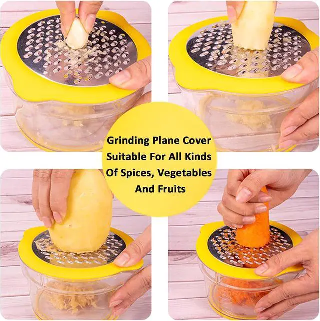 Alt view image 6 of 6 - Corn Stripper, Corn Peeler with Measuring Container, 2-in-1 Kernel Cutter and Grater for Garlic Ginger, Yellow