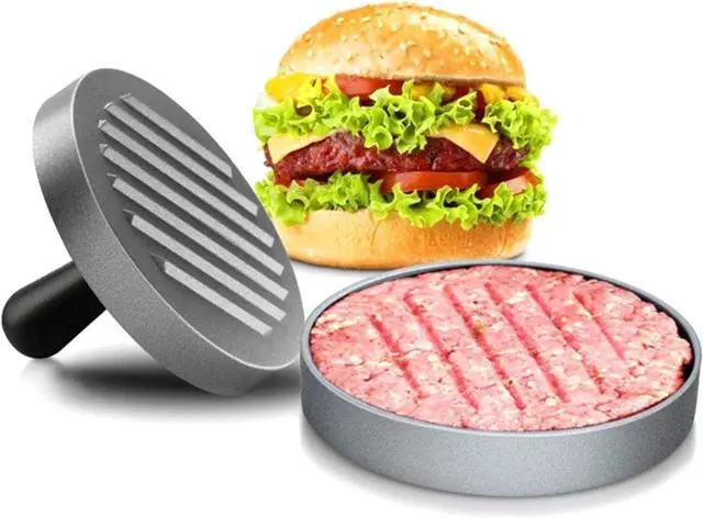 Main image of Meat Barbecue Presses Mold, 4.5Inch Stainless Steel Round Hamburger Meat Presses Mold for Kitchen