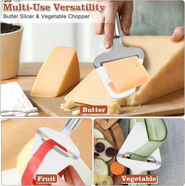 Alt view image 3 of 7 - Premium Stainless Steel Cheese Slicer For All Types Of Cheese.
Multi-Functional Handheld Cheese Slicers Cutter For Block And Hard, Dishwasher Safe, Essential For Every Kitchen.