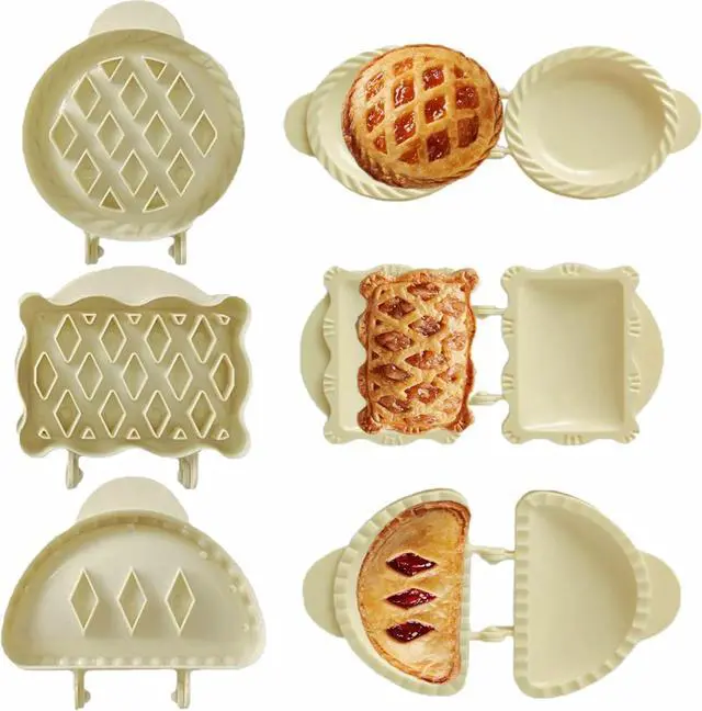 Main image of Holiday Mini Pie Molds Christmas Halloween Kitchen Mould Baking Accessory(Three packs)