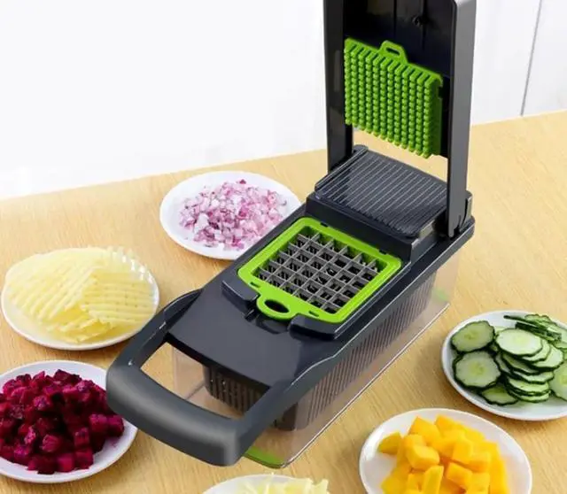 Alt view image 3 of 6 - Kitchen Vegetable Chopper, Dicer, Slicer, Potato Shredder, Grater Multi-functional Home Use Vegetable Cutter
