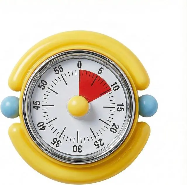 Main image of Visual Timer, Cute Magnetic Mechanical Kitchen Timer for Cooking, No Batteries Required, 60-Minute Countdown Clock for Study, Classroom, Baking, Yoga, Pomodoro - Loud Alarm