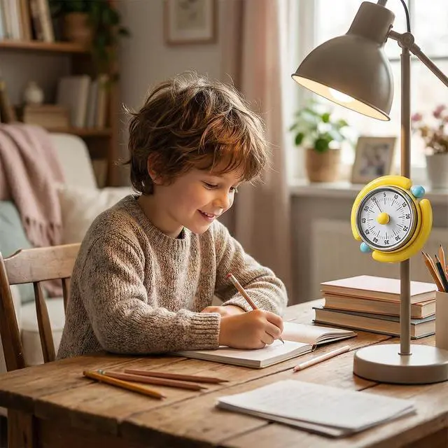 Alt view image 4 of 7 - Visual Timer, Cute Magnetic Mechanical Kitchen Timer for Cooking, No Batteries Required, 60-Minute Countdown Clock for Study, Classroom, Baking, Yoga, Pomodoro - Loud Alarm