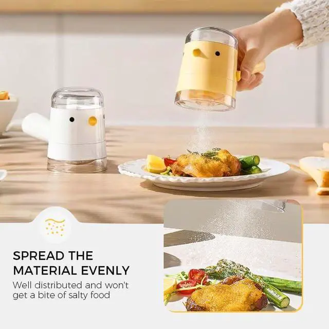 Alt view image 3 of 6 - Dispenser Salt Shaker Gadget Dustproof Kitchen Tool Precision Quantitative Seasoning Bottle Condiment Container, Yellow