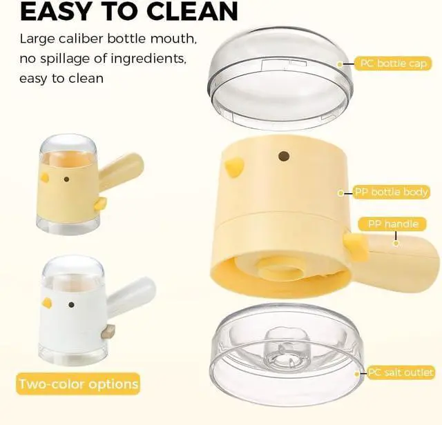 Alt view image 5 of 6 - Dispenser Salt Shaker Gadget Dustproof Kitchen Tool Precision Quantitative Seasoning Bottle Condiment Container, Yellow
