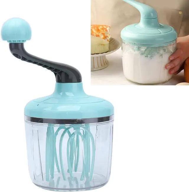Main image of Classic Hand-Cranked Egg Beater, Manual Kitchen Whisk, Stainless Steel Rotary Mixer for Beating and Blending