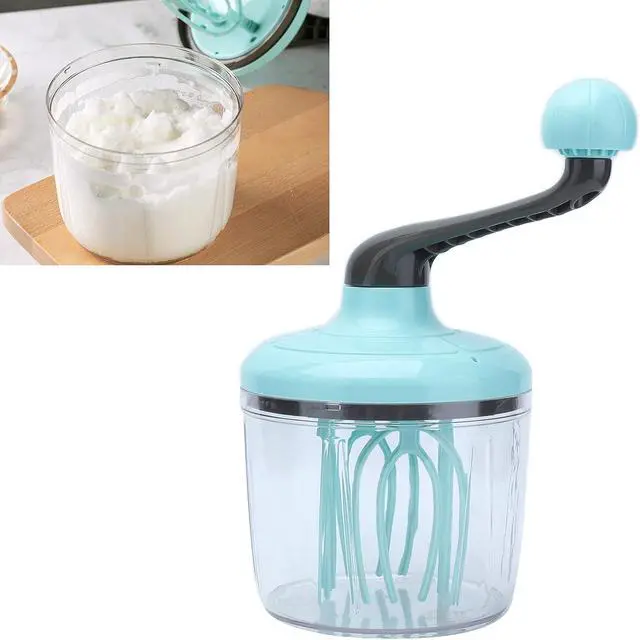 Alt view image 2 of 6 - Classic Hand-Cranked Egg Beater, Manual Kitchen Whisk, Stainless Steel Rotary Mixer for Beating and Blending