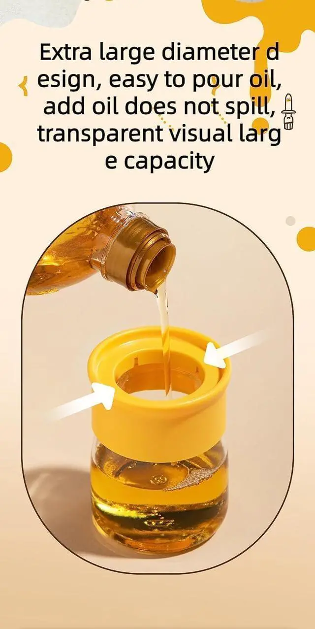 Alt view image 7 of 7 - Glass Oil Dispenser Bottle Made with Premium Glass & Silicone | High Temperature Resistant Oil Bottle Integrated Barbecue Cooking, Frying, Air Fryer Utensils Home & Kitchen Easy to use