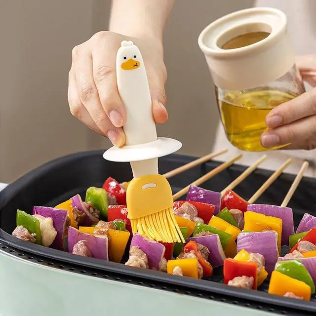 Alt view image 4 of 7 - Glass Oil Dispenser Bottle Made with Premium Glass & Silicone | High Temperature Resistant Oil Bottle Integrated Barbecue Cooking, Frying, Air Fryer Utensils Home & Kitchen Easy to use