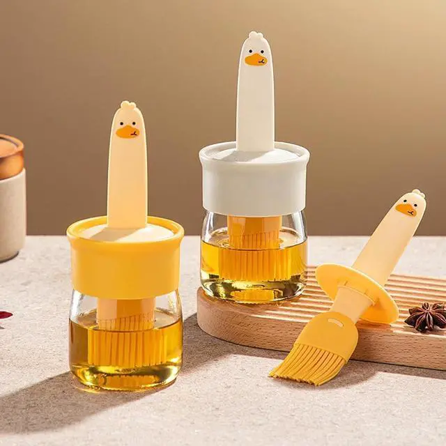 Alt view image 3 of 7 - Glass Oil Dispenser Bottle Made with Premium Glass & Silicone | High Temperature Resistant Oil Bottle Integrated Barbecue Cooking, Frying, Air Fryer Utensils Home & Kitchen Easy to use