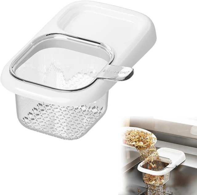 Main image of Kitchen Sink Strainer - Corner Sink Strainer with Strong Suction Cups, Fine Mesh Food Catcher Filter Basket, Removable Sink Waste Strainer with Filter Bag for Kitchen