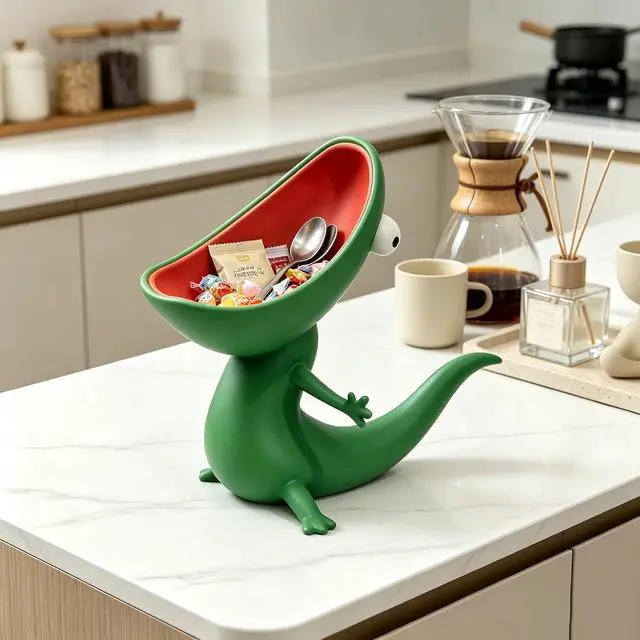 Alt view image 2 of 7 - Large Mouthed Lizard Soap Box with Drainage Hole, Soap Dish Holder
Self Draining Anti Slip Resin Soap Rack And Multifunctional Storage Tray Are Ideal Housewarming Novelty Gifts