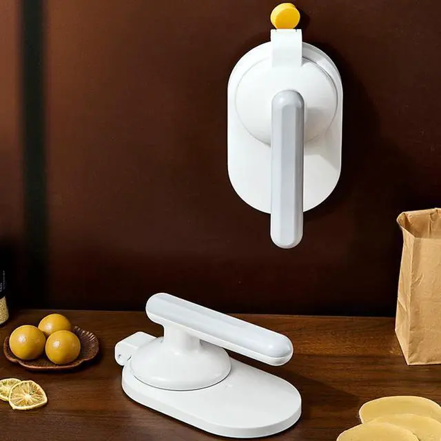 Alt view image 3 of 5 - Manual Wrapper Forming Tool in Family Cooking, Hinged Dough Press with Broad Grip, Molded Body, Single Pack Kitchen Accessory for Everyday Counters Dough Wrapper Shaper Manual Press Kitchen Round