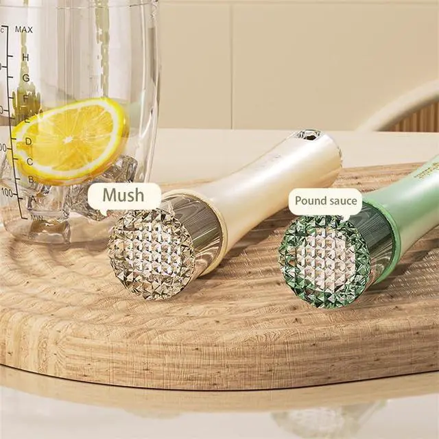 Alt view image 3 of 6 - Muddler, Long Muddler for Ice Crusher Creating for Making Mojitos, Mint Drinks Idea for Home Bar, Bartender (Yellow) green