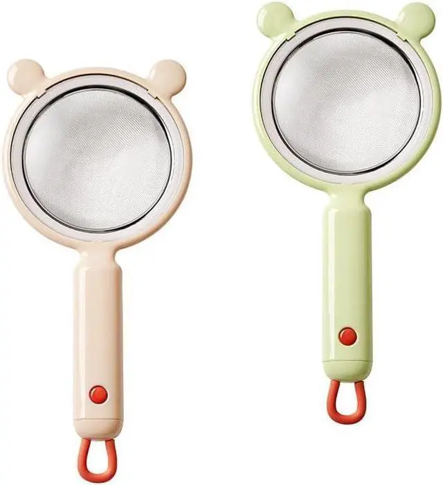 Main image of Multi-functional kitchen flour sifter and strainer, household ultra-fine residue separator, baby food filter, soy milk strainer(green)