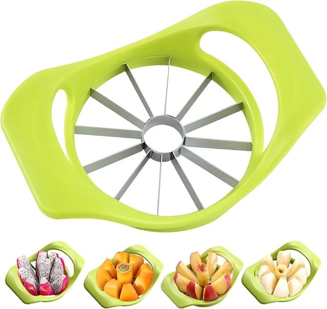Alt view image 3 of 6 - Thickened Stainless Steel Fruit Cutter, Multi-Purpose Apple Divider & Corer, Fruit Slicer Segmented Cutter with Core Remover Tool