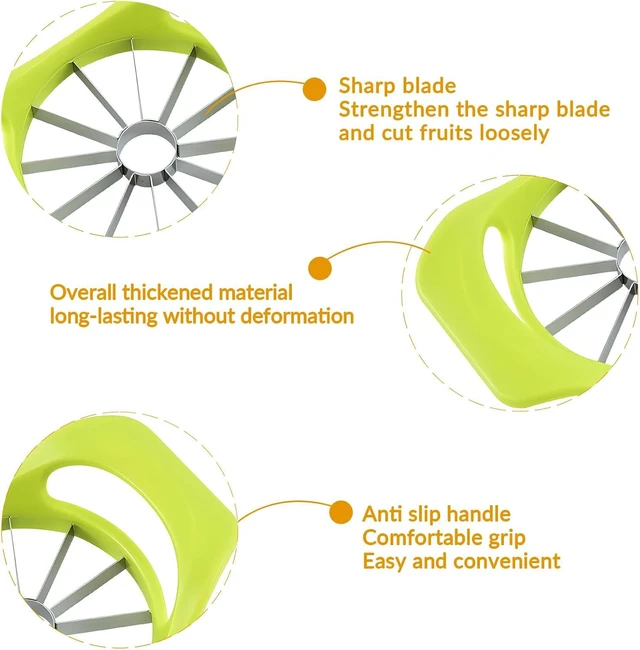 Alt view image 6 of 6 - Thickened Stainless Steel Fruit Cutter, Multi-Purpose Apple Divider & Corer, Fruit Slicer Segmented Cutter with Core Remover Tool