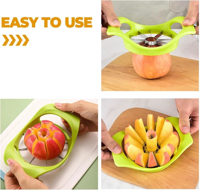 Alt view image 4 of 6 - Thickened Stainless Steel Fruit Cutter, Multi-Purpose Apple Divider & Corer, Fruit Slicer Segmented Cutter with Core Remover Tool
