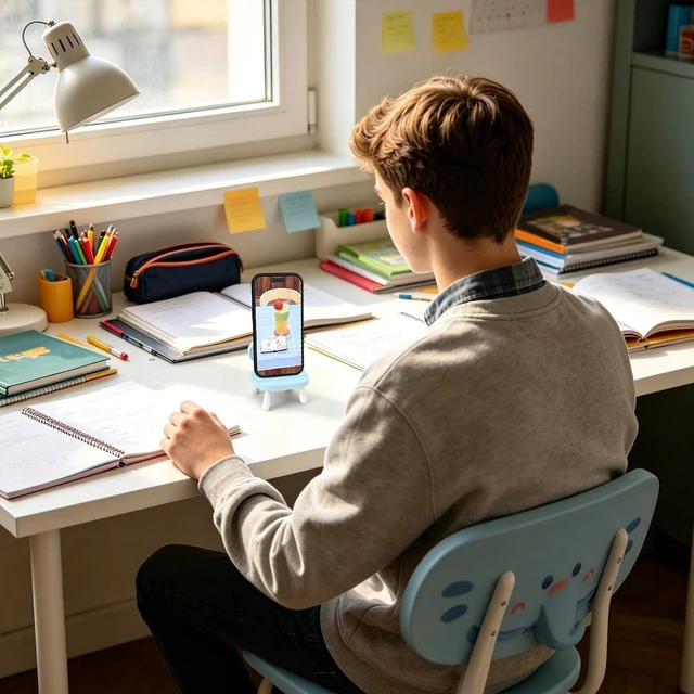 Alt view image 6 of 7 - Phone Stand for Desk | Horizontal Animal Chair Cradle