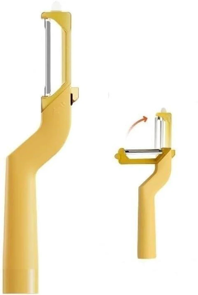 Main image of 2-in-1 Fruit Peeler for Kitchen, Vegetable Swivel Peeler for Potato Carrot Cucumber, Potato Peeler with Sharp Stainless Steel Blade,(Yellow)