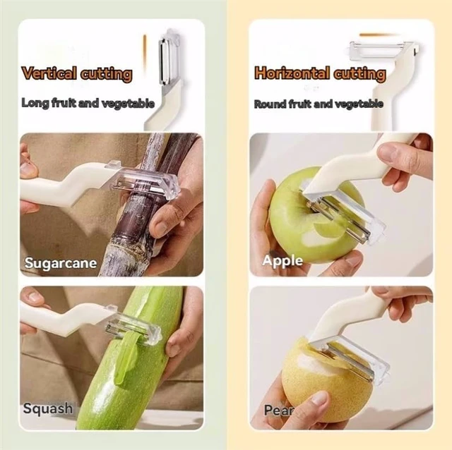 Alt view image 2 of 6 - 2-in-1 Fruit Peeler for Kitchen, Vegetable Swivel Peeler for Potato Carrot Cucumber, Potato Peeler with Sharp Stainless Steel Blade,(Yellow)