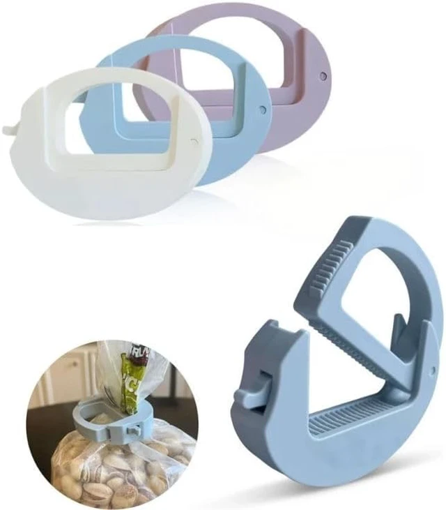 Alt view image 5 of 5 - Airtight Food Storage Clips Reusable Bag Sealer Clamps (Blue)Snack Bags, and Pantry Organization, Durable Plastic Kitchen Clips