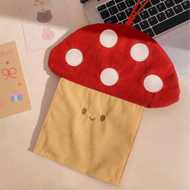 Alt view image 5 of 5 - Mushroom Tissue Box Holder, Cute Hanging Tissue Dispenser Bag for Bathroom, Bedroom, Car, Wall, Door or Seat Back, Fabric Facial Tissue Cover, Paper Napkin Organizer Home Decor, Small Mushroom, 1 Pack