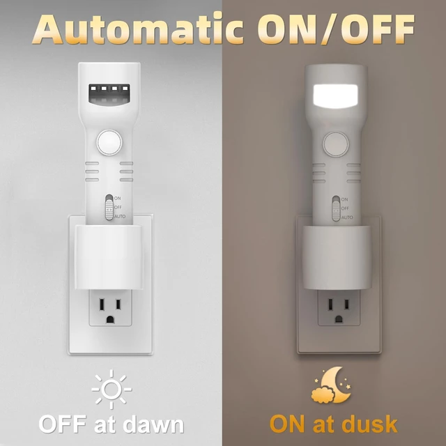 Alt view image 5 of 6 - Plug-in Emergency Flashlight, Motion Sensor Night Light for Power Outage
4-in-1 detachable design. Auto-on in power outages, built-in backup battery & wall charging base, 2 Pack emergency lighting(US)
