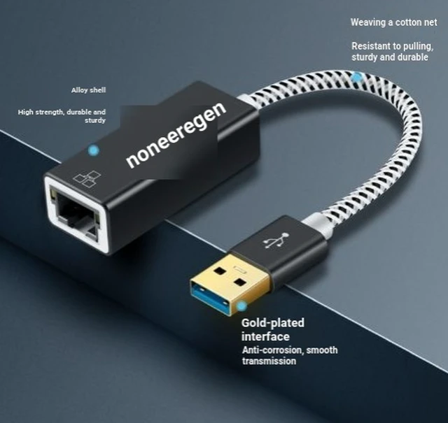 Alt view image 5 of 6 - USB 3.0 Gigabit Network Card Wired Ethernet 1000M USB to RJ45 Wired Converter USB Network Card Driver-Free