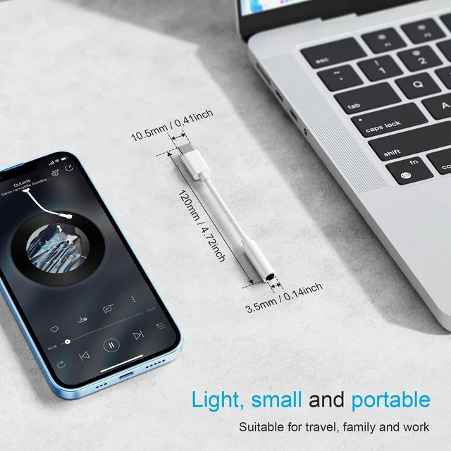 Alt view image 3 of 6 - 4PCS Type USB C to 3.5mm Female Headphone Jack Adapter, USB Type C to Aux Audio Dongle Cable Cord, Compatible with Samsung S20/S20+/S20 Ultra, Pixel 4/+ 4XL, and More USB C Devices