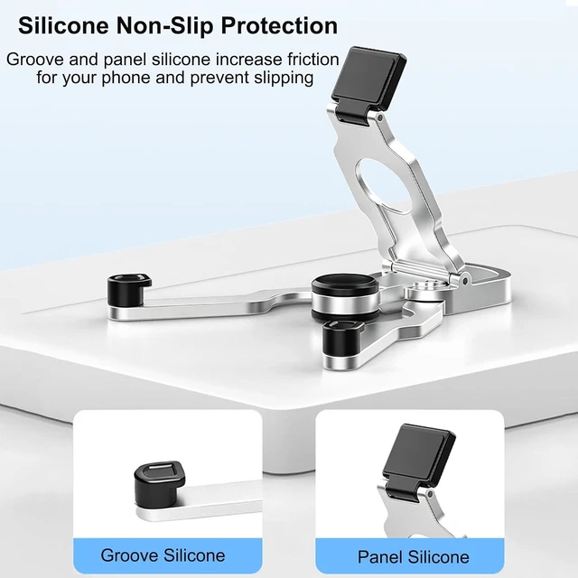 Alt view image 5 of 7 - Metal Phone Stand Fidget Spinner, 3-in-1 Compact Portable Cell Phone Holder
Zinc Alloy Desk Stand for Smartphone / Tablet, Foldable Keychain Pocket Phone Stand Stress Relief Accessory for Office Trave