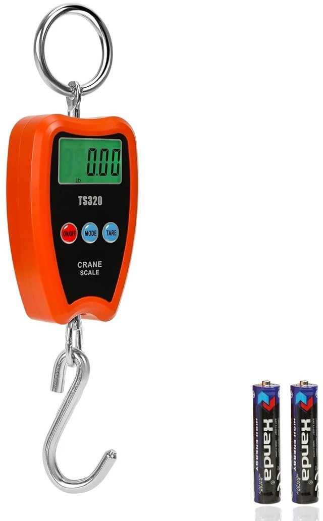 Main image of Hanging Weight Scale Industrial Heavy Duty for Farm, Hunting, Bow Draw Weight, Big Fish & Hoyer Lift with Accurate Sensor Digital, Professional