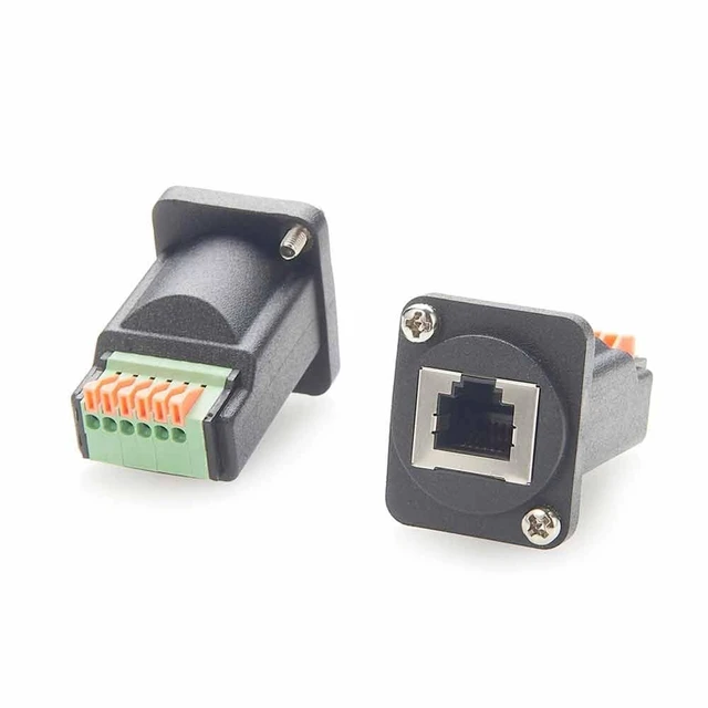 Alt view image 4 of 5 - Elecbee RJ11 RJ12 6P6C Breakout Board Terminal Block Connector Terminal Straight to RJ45 Straight Female(1PC)
