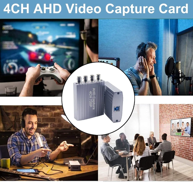 Alt view image 3 of 7 - AHD Video Capture Card, 4CH 720P 30FPS Recording USB Output AHD Input Video Recording,Easy Operation, No Driver Needed, Live Streaming