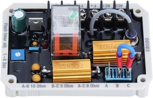 Alt view image 4 of 5 - 1PCS EB500 Generator AVR Voltage Regulator Stabilizer Control Panel Module Reverse Current Protection