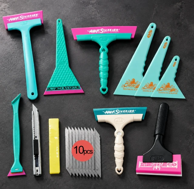 Alt view image 2 of 5 - Car Window Film Installation Kit, Vehicle Wrap Color Change, Car Wrap Tool Set, Specialized Film Application Tools, Film Squeegee Set