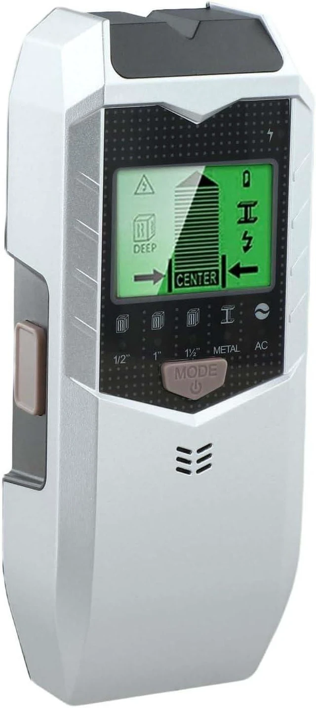Main image of 5-in-1 Wall Scanner Detector, SH402 Multifunctional Stud Finder for Metal Wood AC Live Wire, Handheld Cable Locator with LED Display for Drywall(Silver)
