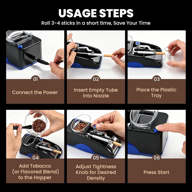 Alt view image 7 of 7 - New Mini Electric Cigarette Rolling Machine 005, Fully Automatic 05 Cigarette Roller